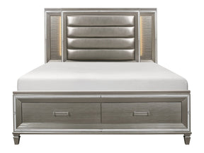 Tamsin Silver-Gray Eastern King Platform Bed - Ornate Home