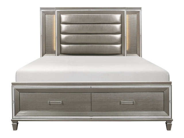 Tamsin Silver-Gray Eastern King Platform Bed - Ornate Home