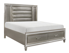 Tamsin Silver-Gray Eastern King Platform Bed - Ornate Home