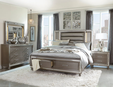 Tamsin Silver-Gray Eastern King Platform Bed - Ornate Home