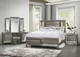 Tamsin Silver-Gray Eastern King Platform Bed - Ornate Home