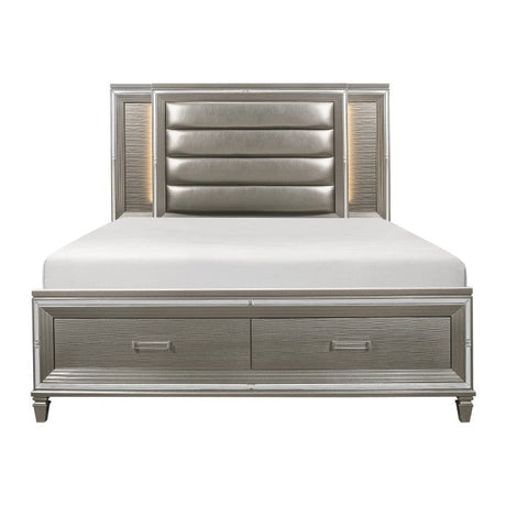 Tamsin Silver-Gray Eastern King Platform Bed - Ornate Home