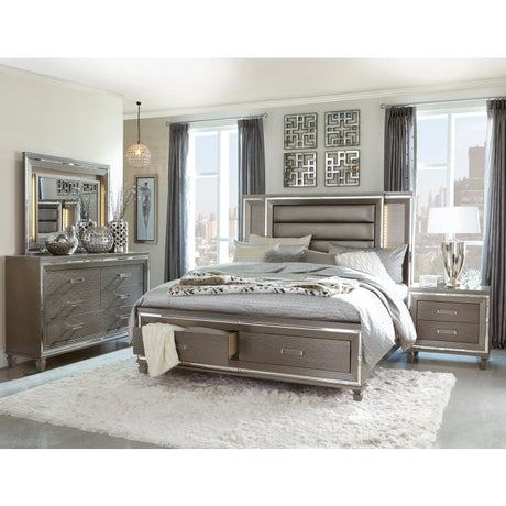 Tamsin Silver-Gray Eastern King Platform Bed - Ornate Home
