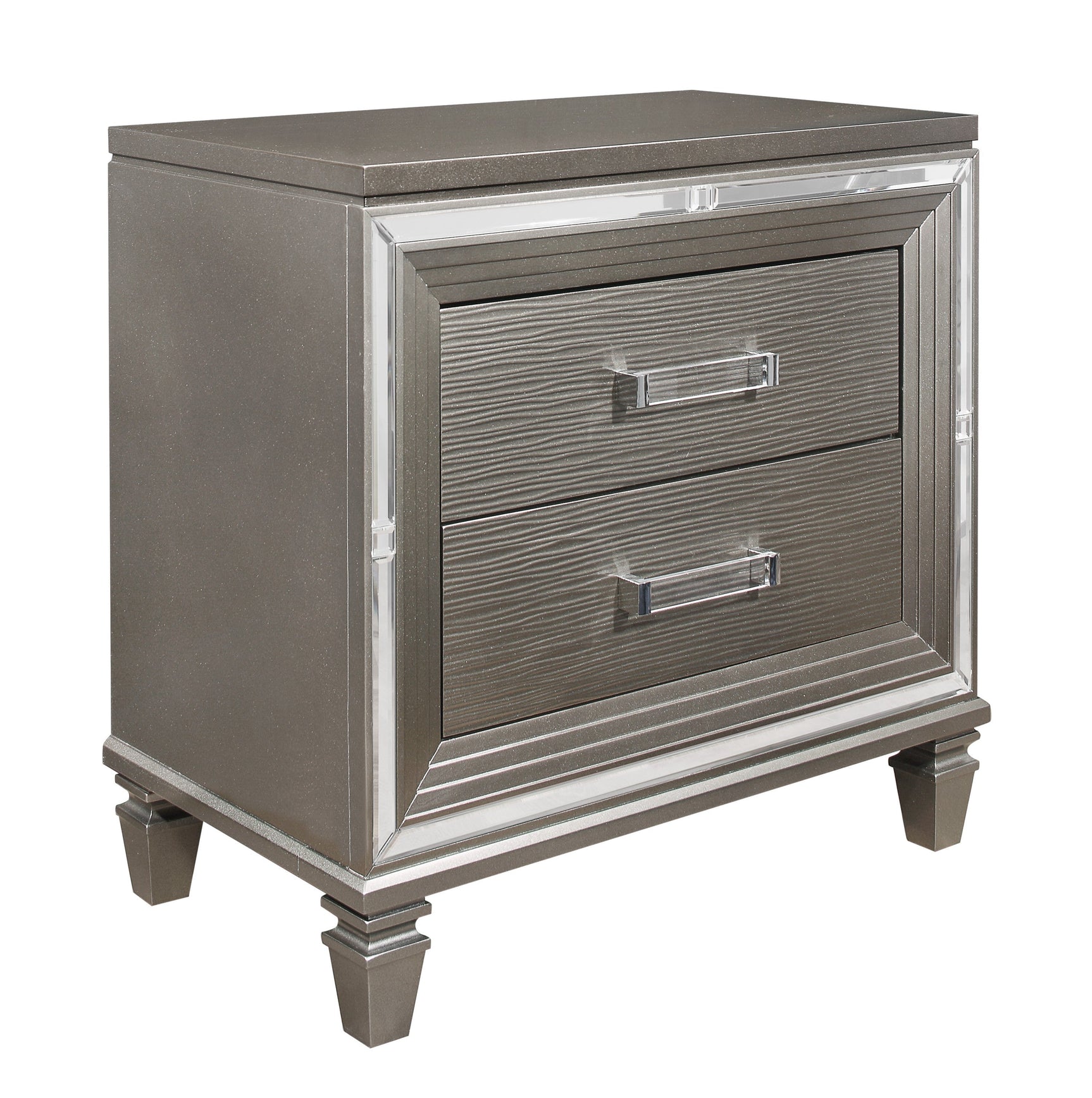 Tamsin Silver/Gray Nightstand - Ornate Home