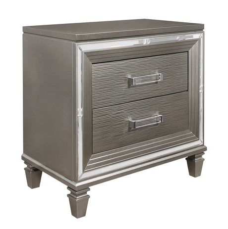 Tamsin Silver/Gray Nightstand - Ornate Home