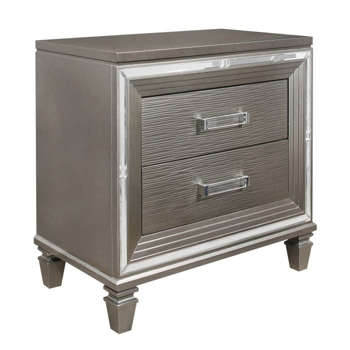 Tamsin Silver/Gray Nightstand - Ornate Home
