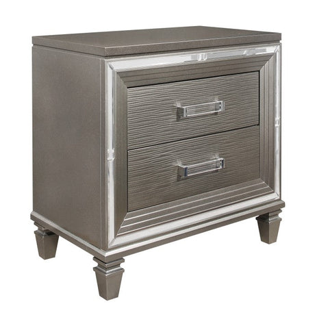 Tamsin Silver/Gray Nightstand - Ornate Home