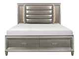 Tamsin Silver-Gray Queen Platform Bed - Ornate Home