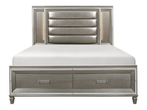 Tamsin Silver-Gray Queen Platform Bed - Ornate Home