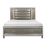 Tamsin Silver-Gray Queen Platform Bed - Ornate Home