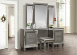 Tamsin Silver-Gray Vanity Dresser with Mirror - Ornate Home