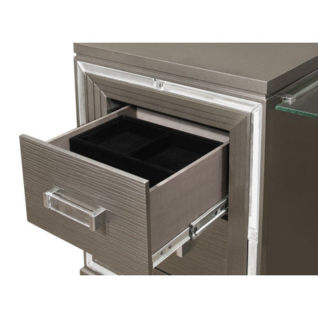 Tamsin Silver-Gray Vanity Dresser with Mirror - Ornate Home