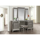 Tamsin Silver-Gray Vanity Dresser with Mirror - Ornate Home