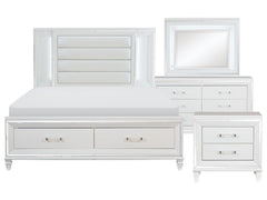 Tamsin Silver-Gray / White 4-piece Queen Bedroom Set - Ornate Home