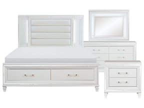 Tamsin Silver-Gray / White 4-piece Queen Bedroom Set - Ornate Home