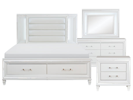 Tamsin Silver-Gray / White 4-piece Queen Bedroom Set - Ornate Home