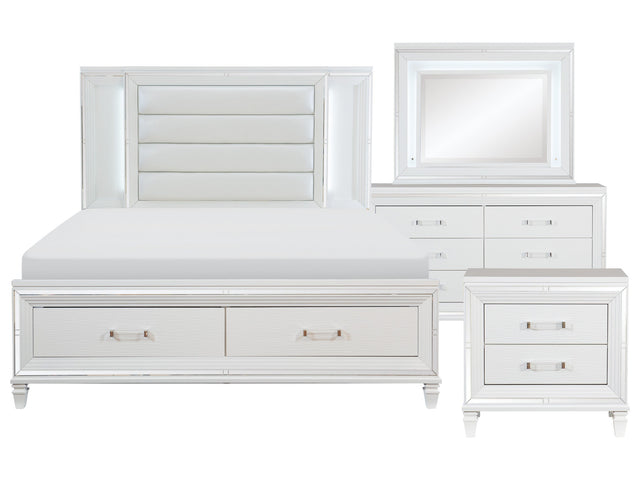 Tamsin Silver-Gray / White 4-piece Queen Bedroom Set - Ornate Home