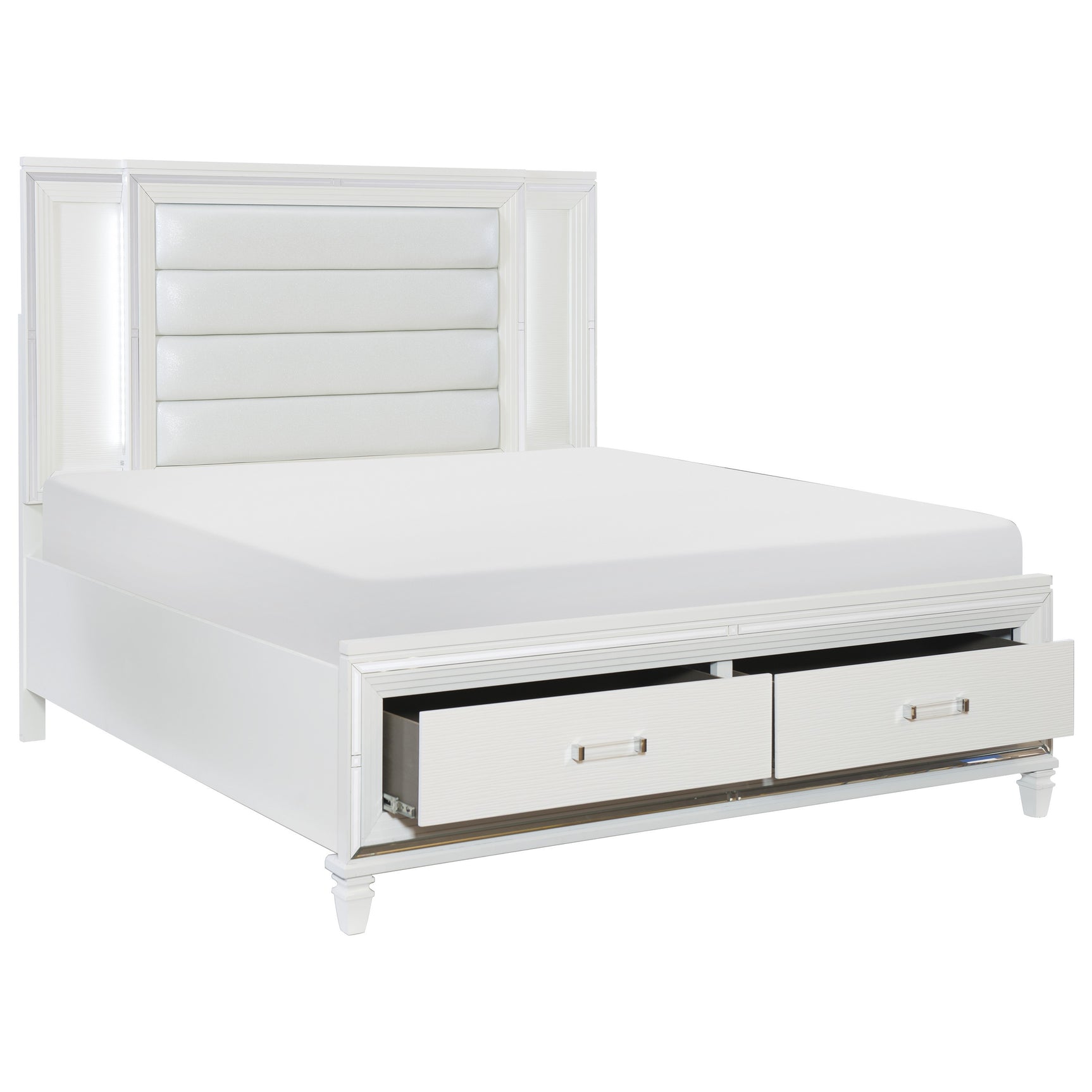 Tamsin Silver-Gray / White 4-piece Queen Bedroom Set - Ornate Home