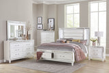 Tamsin White California King Platform Bed w/Footboard Storage - Ornate Home