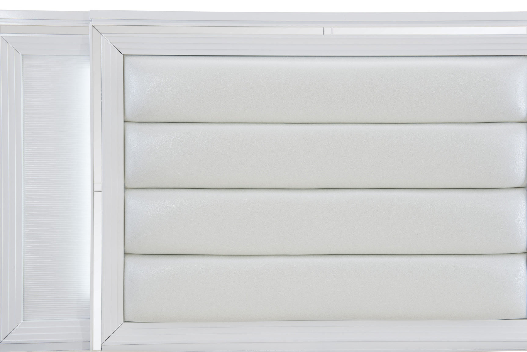 Tamsin White Eastern King Platform Bed w/Footboard Storage - Ornate Home