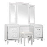 Tamsin White Vanity Dresser with Mirror - Ornate Home