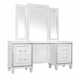 Tamsin White Vanity Dresser with Mirror - Ornate Home