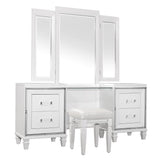 Tamsin White Vanity Dresser with Mirror - Ornate Home