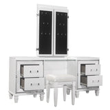 Tamsin White Vanity Dresser with Mirror - Ornate Home