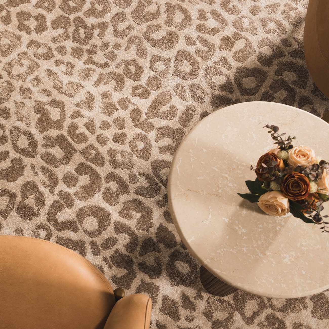 Tan Bonhill Leopard Print Area Rug - Ornate Home