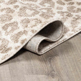 Tan Bonhill Leopard Print Area Rug - Ornate Home