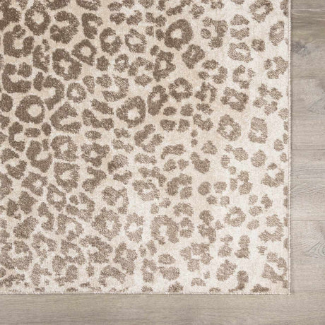 Tan Bonhill Leopard Print Area Rug - Ornate Home