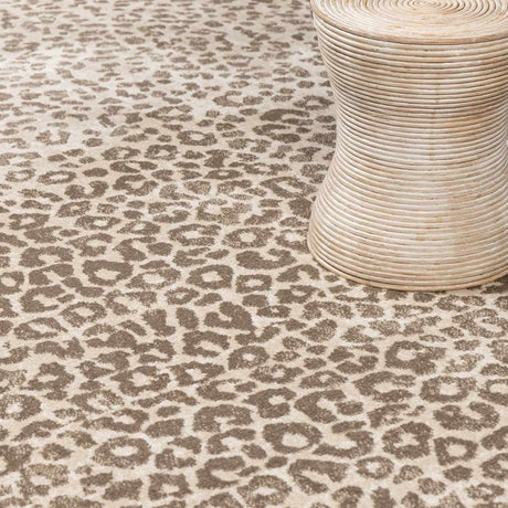Tan Bonhill Leopard Print Area Rug - Ornate Home