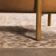 Tan Bonhill Leopard Print Area Rug - Ornate Home