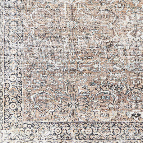 Tan Jill Vintage Washable Area Rug - Clearance - Ornate Home
