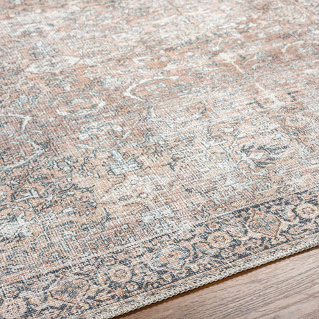 Tan Jill Vintage Washable Area Rug - Clearance - Ornate Home