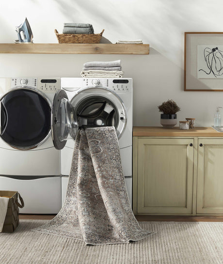 Tan Jill Vintage Washable Area Rug - Clearance - Ornate Home