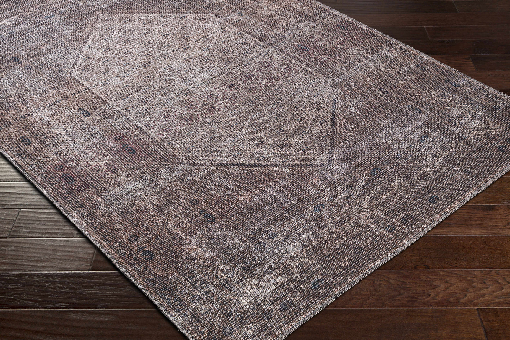 Tan Ormstown Distressed Washable Area Rug - Clearance - Ornate Home