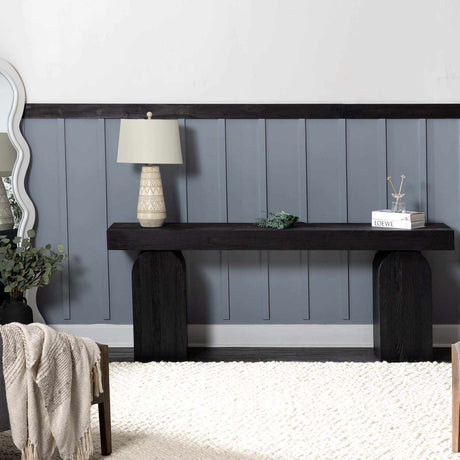 Tan and Cream Resin Lamp with White Linen Table Lamp - Ornate Home