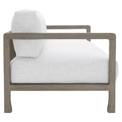 Tanah Weathered Teak/White/Cream Outdoor Sofa - Ornate Home
