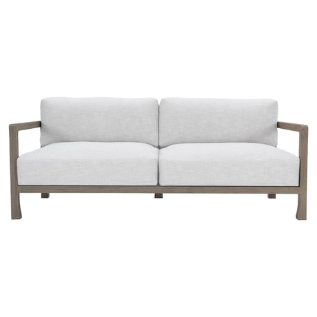 Tanah Weathered Teak/White/Cream Outdoor Sofa - Ornate Home