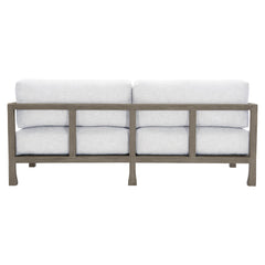 Tanah Weathered Teak/White/Cream Outdoor Sofa - Ornate Home