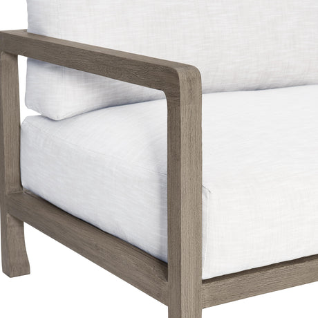 Tanah Weathered Teak/White/Cream Outdoor Sofa - Ornate Home