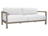 Tanah Weathered Teak/White/Cream Outdoor Sofa - Ornate Home