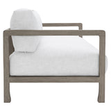 Tanah Weathered Teak/White/Cream Outdoor Sofa - Ornate Home