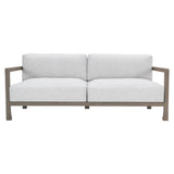 Tanah Weathered Teak/White/Cream Outdoor Sofa - Ornate Home