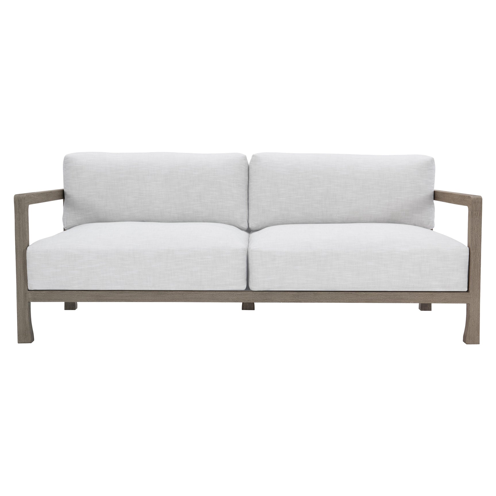 Tanah Weathered Teak/White/Cream Outdoor Sofa - Ornate Home