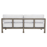 Tanah Weathered Teak/White/Cream Outdoor Sofa - Ornate Home