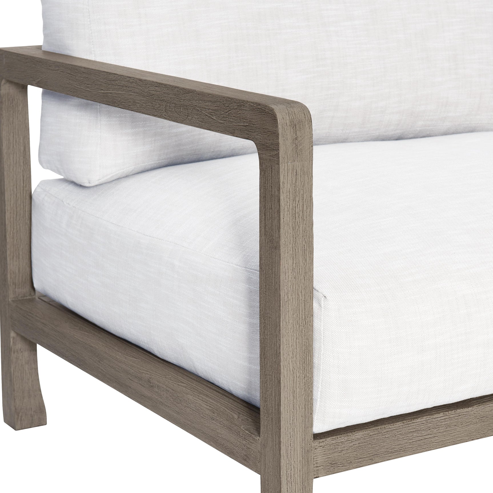 Tanah Weathered Teak/White/Cream Outdoor Sofa - Ornate Home