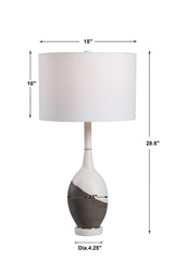 Tanali Gray/White Modern Table Lamp - Ornate Home