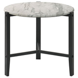 Tandi White 3-piece Faux Marble Coffee and End Table Set - Ornate Home